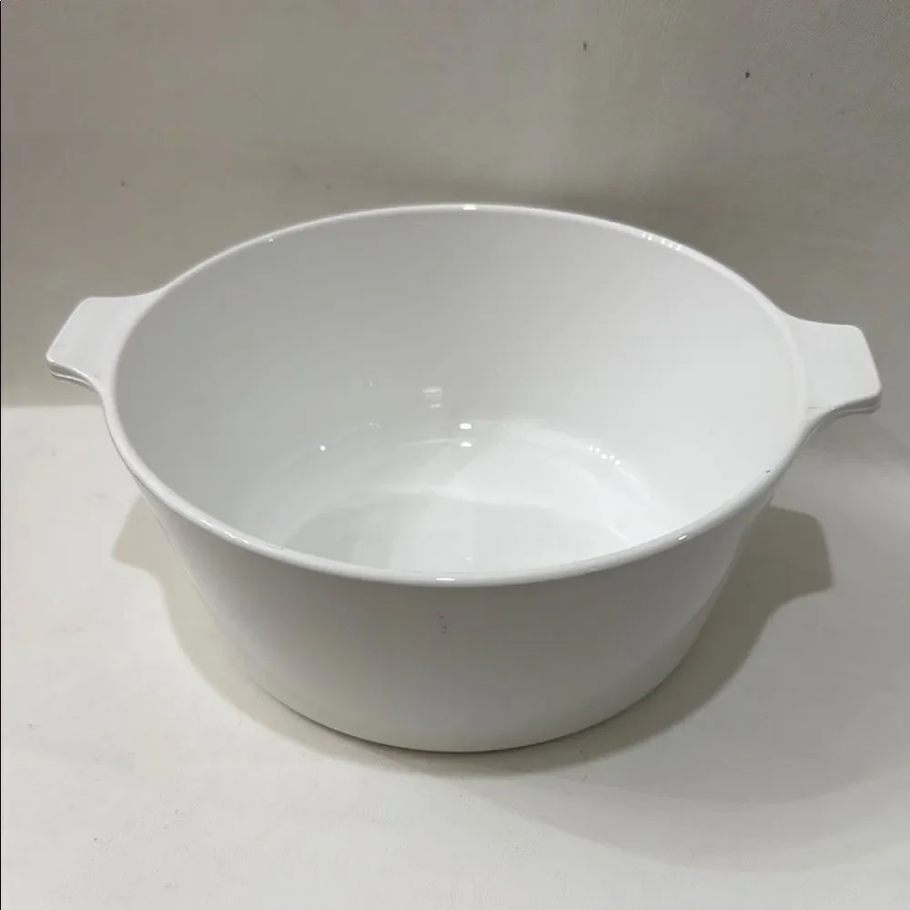 Corningware White Ceramic Bakeware Serving 2 1/2 Quart 8 1/2 Round 3 1/2  In Ta